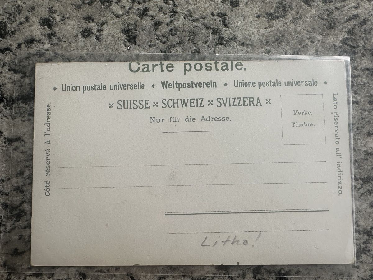 Cartoline postali: Chocolat & Cacao Maestrani Lito  – Usato da Wettingen venduto da Phibras 1