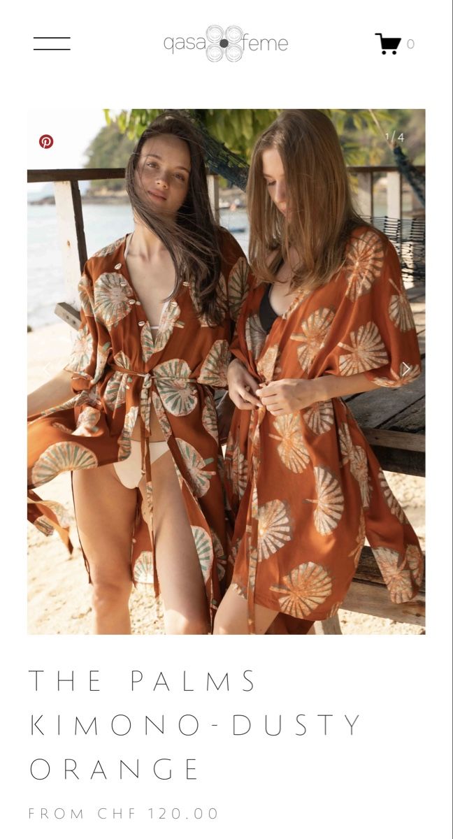 Arte internazionale: Casa Feme Kimono "The Palms", one size – Nuovo (secondo la descrizione) da Lenzburg venduto da selabella 5