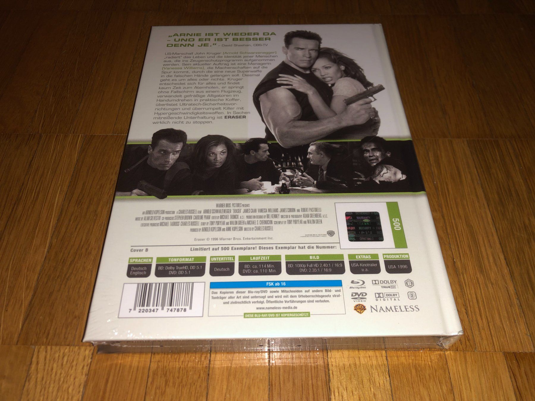 Tutti i DVDs: Eraser - MEDIABOOK - B - UNCUT – Nuovo e nell'imballaggio originale da Basel venduto da havsok 1