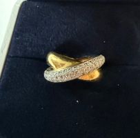 Ring 18 ct. Gold-Bi Color Gr. 52