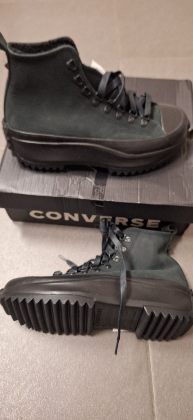 Converse Scarpe da uomo: Converse, RUN STAR HIKE noire, cuir – Nuovo e nell'imballaggio originale da Lussery-Villars venduto da pousinete02 4