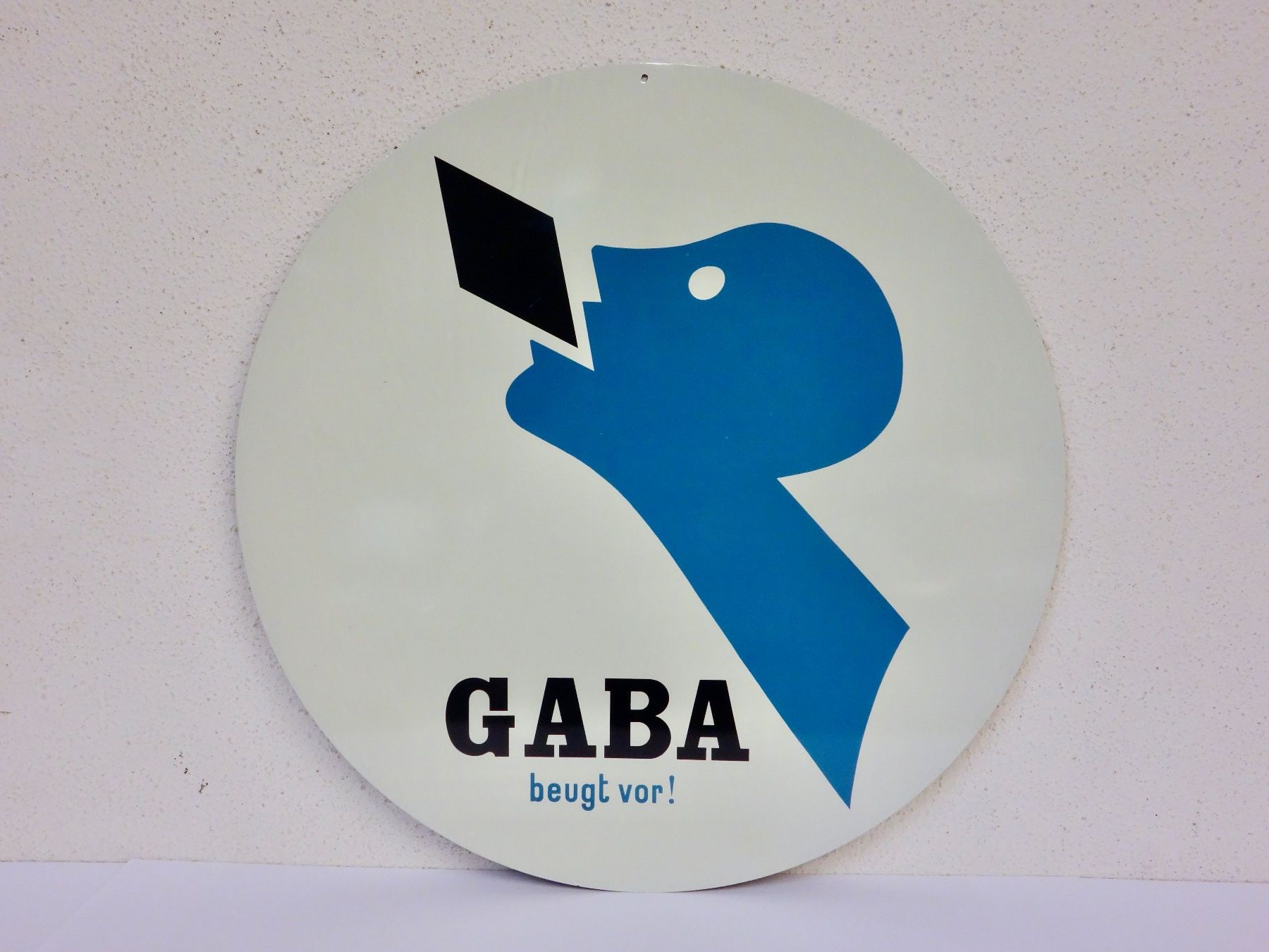 Insegne: ALTES REKLAME BLECHSCHILD GABA - TABLETTEN BASEL – Usato da Kerzers venduto da bottlesandboxes