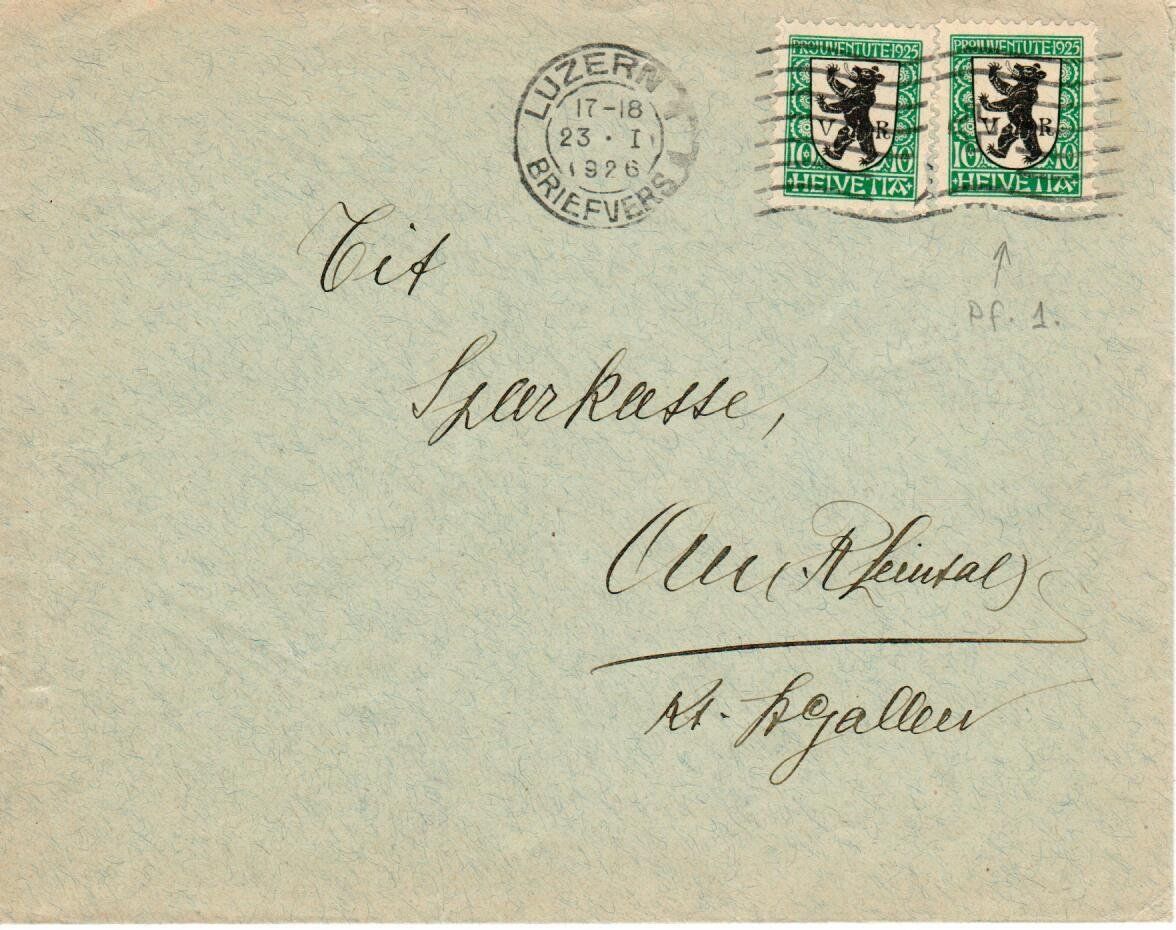 Tutti i francobolli: Brief Luzern 1926 (PJ 1925) – Usato da Wolhusen venduto da Curver9