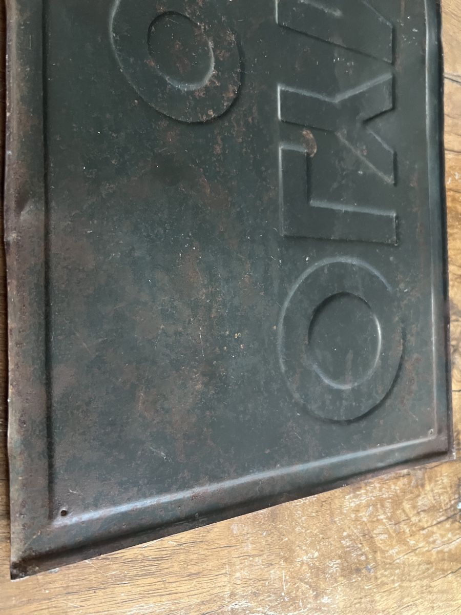 Schilder: Altes Blechschild Olympic Oil  – Gebraucht aus Mellingen von Oelquelle 5