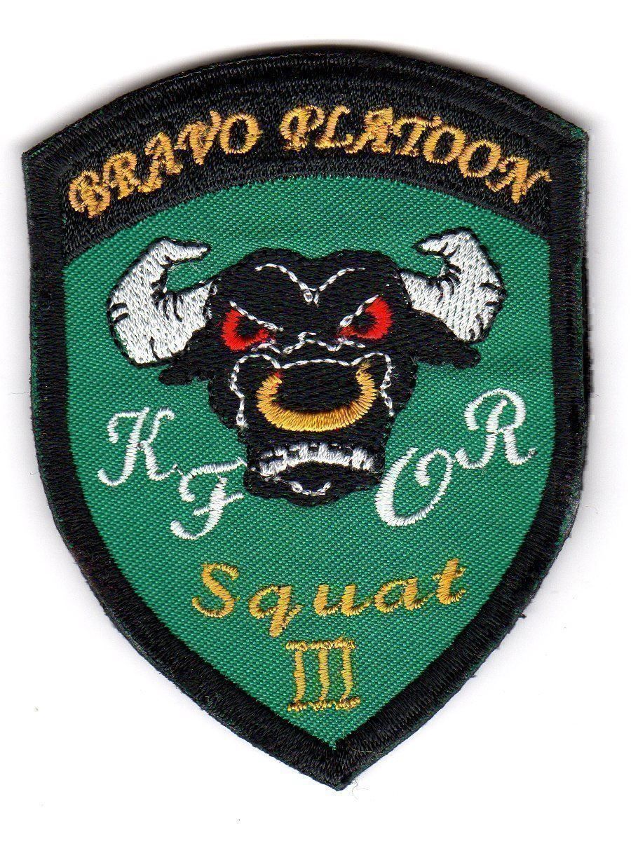 Placchette & Badge: Badge BRAVO PLATOON KFOR Squat III – Usato da Erlinsbach venduto da S700