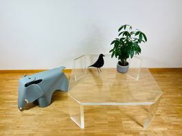 Vintage Retro Clubtisch / Couchtisch aus Plexiglas/Acrylglas