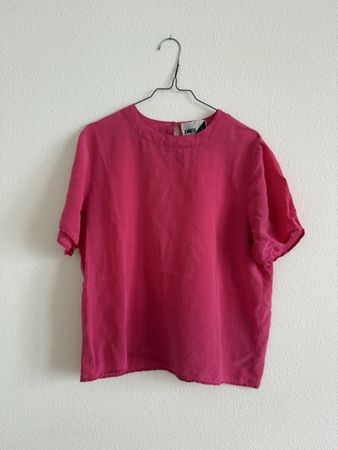 Bluse 100 Prozent Seide Pink Grösse L