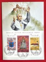 LIECHTENSTEIN 820 BLOCK PAPST BESUCH KARTE PHILSWISS 1984