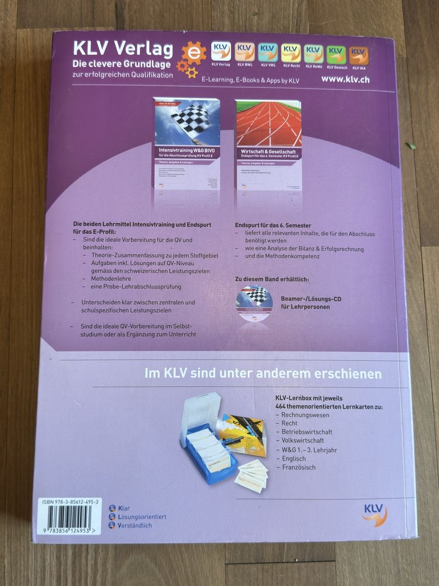 Libri: KV, Intensivtraining, W&G BIVO, Profil E – Usato da sargans venduto da lnoa 1
