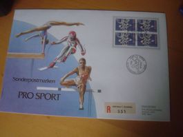 1989 schöner Grossbrief Schweiz PRO SPORT