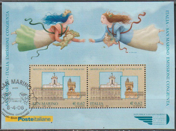 Tous les timbres: San Marino-Italia Émission Conjointe 2006 – D'occasion à Crans-Montana par kira56