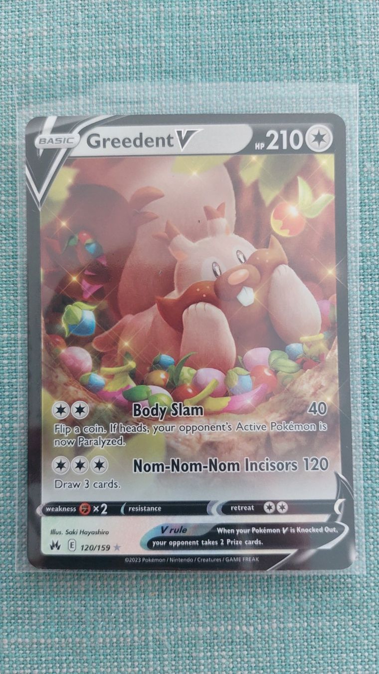 Pokémon Carte collezionabili: Greedent V Crown Zenith – Nuovo (secondo la descrizione) da Bellinzona venduto da Pagur