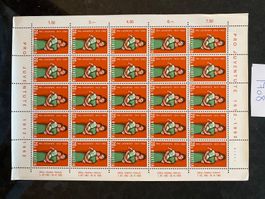1962 Pro Juventute Bogen Nr. 195 postfrisch ungestempelt **