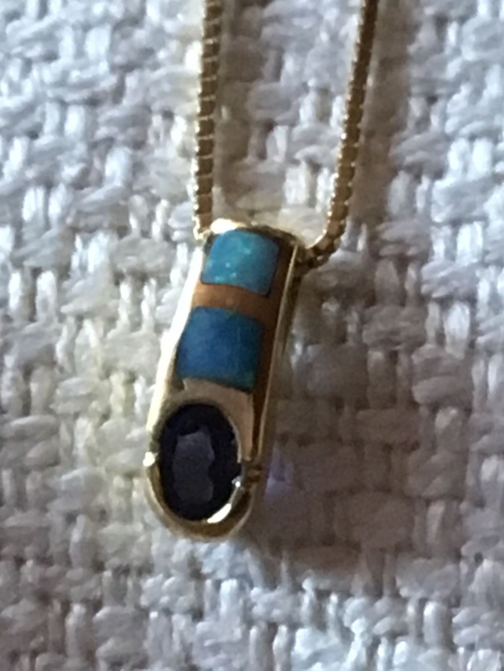 Anhänger: Herrlicher massiver Opal Iolith Anhänger – Gebraucht aus St. Gallen von Goldlilly 2