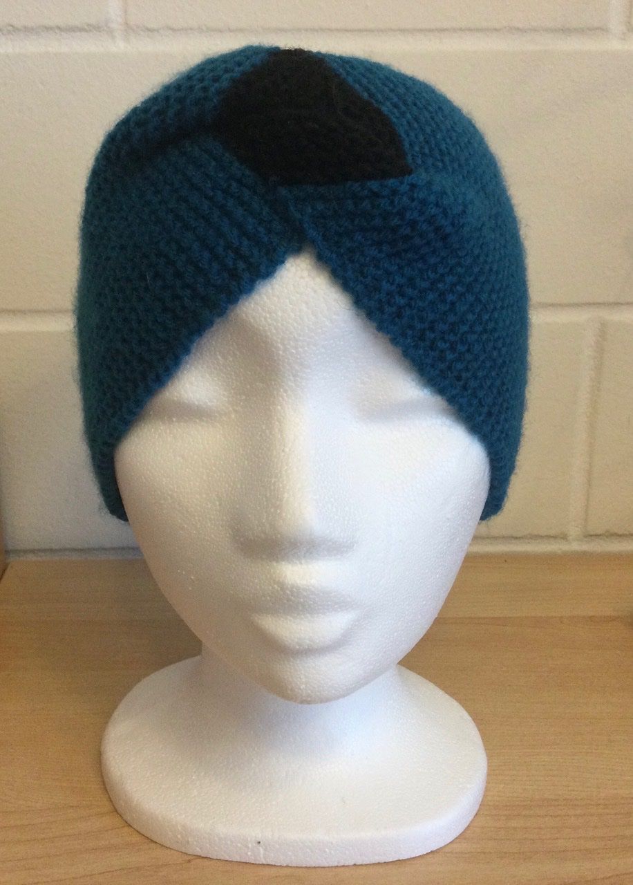 Hüte, Mützen & Caps: Twist-Stirnband; Farbe petrol mit schwarz – Neu (gemäss Beschreibung) aus Krauchthal von Handmade_Hub