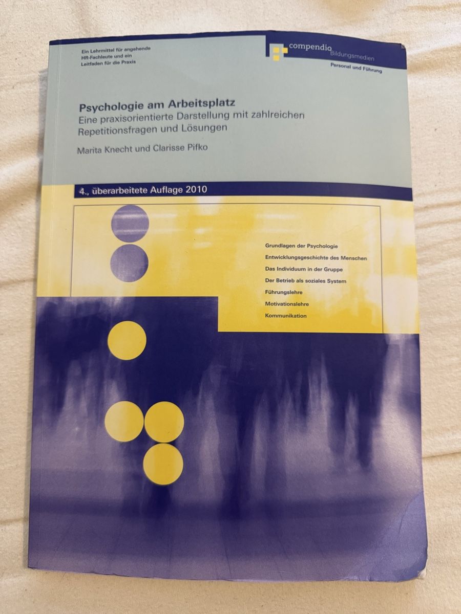 Libri: Buch Psychologie am Arbeitsplatz – Usato da Würenlingen venduto da Cozy_452
