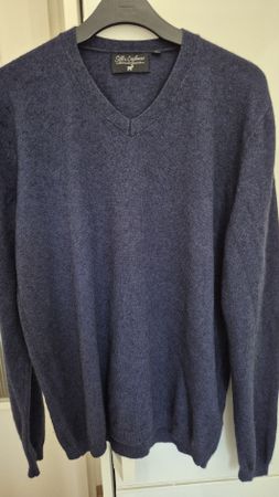 Edler Seide Kaschmir Pullover, Grösse M, dunkelblau