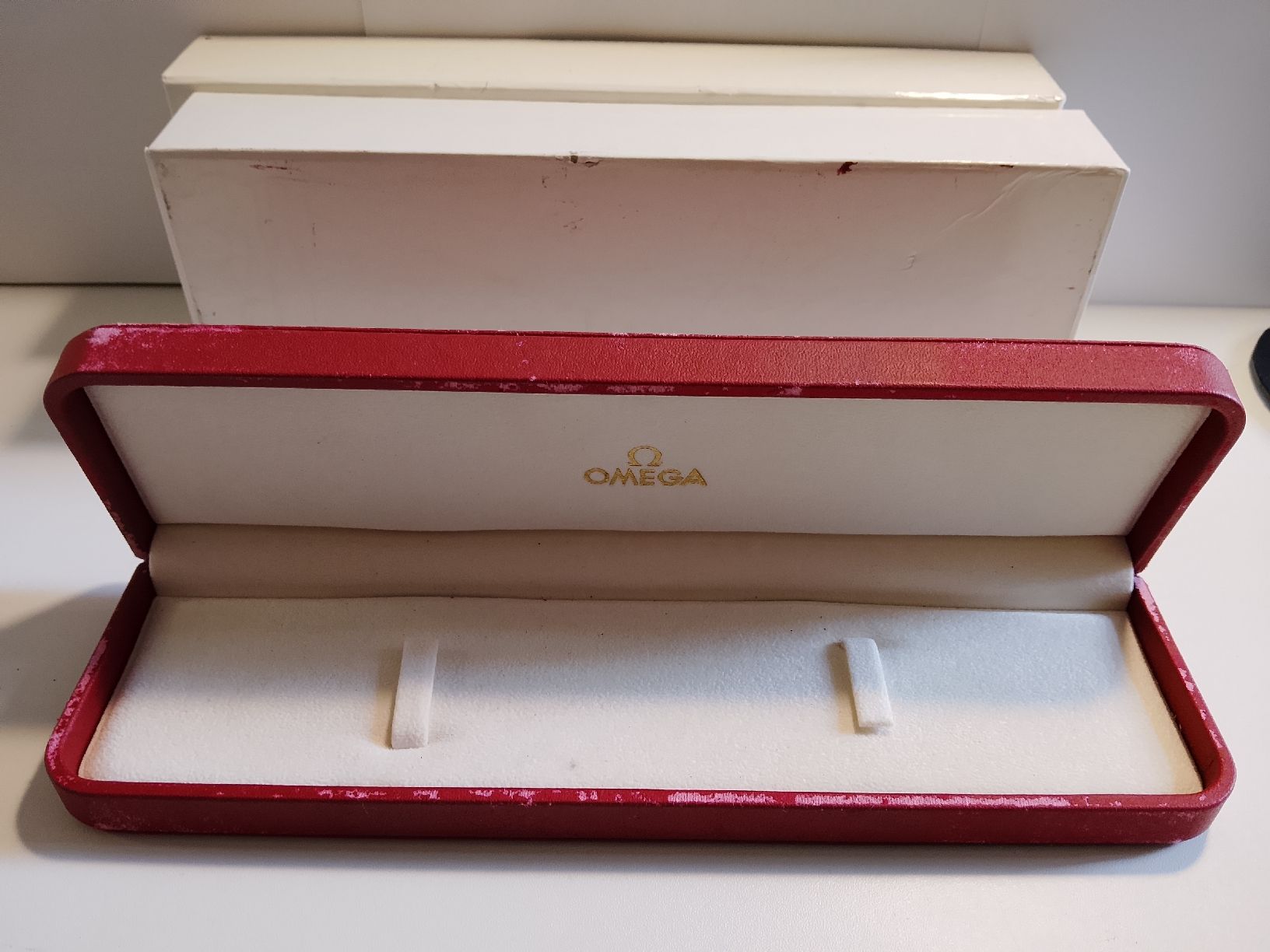 Scatole porta orologi: Omega Uhrenbox – Usato da Biel/Bienne venduto da Vintage-timearts