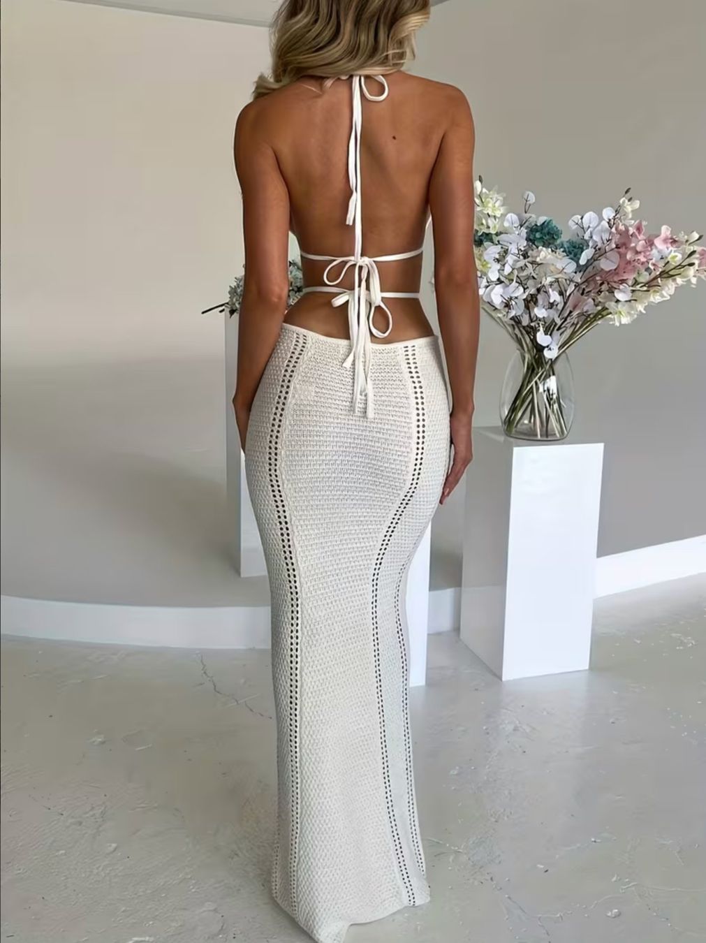 Kleider: Hollow-Out Midi Strandkleid – Gebraucht aus Reinach BL von Deinfashion 1