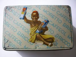 antike Blechdose Moretto Bricco Caffeol