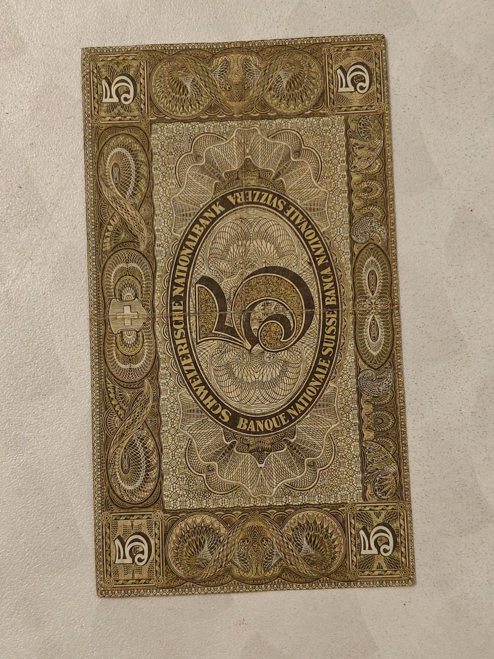 Banconote: Schweizer Banknote 5 Franken 1949 gebraucht – Usato da Bad Zurzach venduto da Agia 1