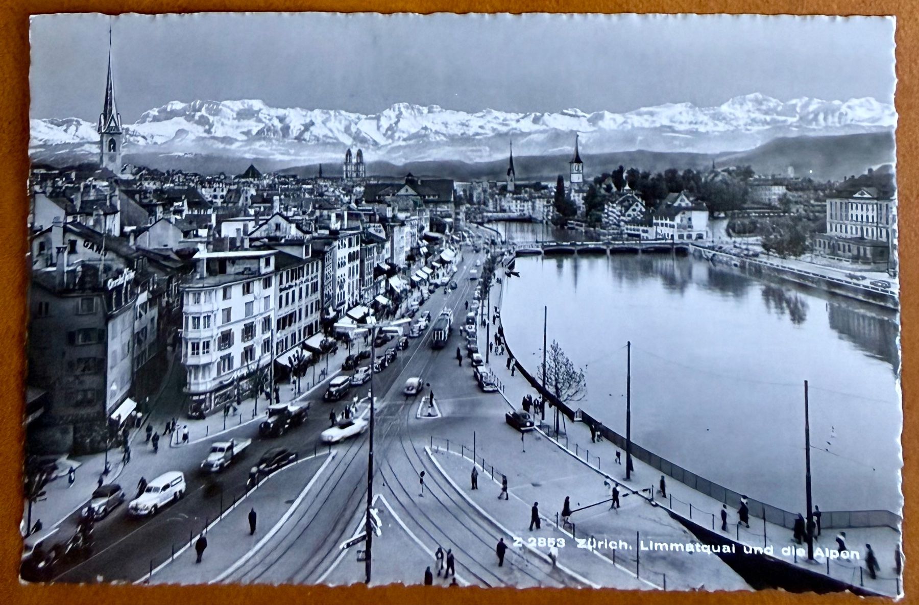 Cartoline postali: Zürich - Limmatquai - Tram - Oldtimer 1956 – Usato da Lutry venduto da Ediego