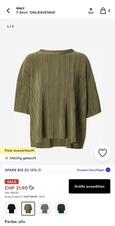 ONLY T-Shirt Oliv Grösse XL Neu