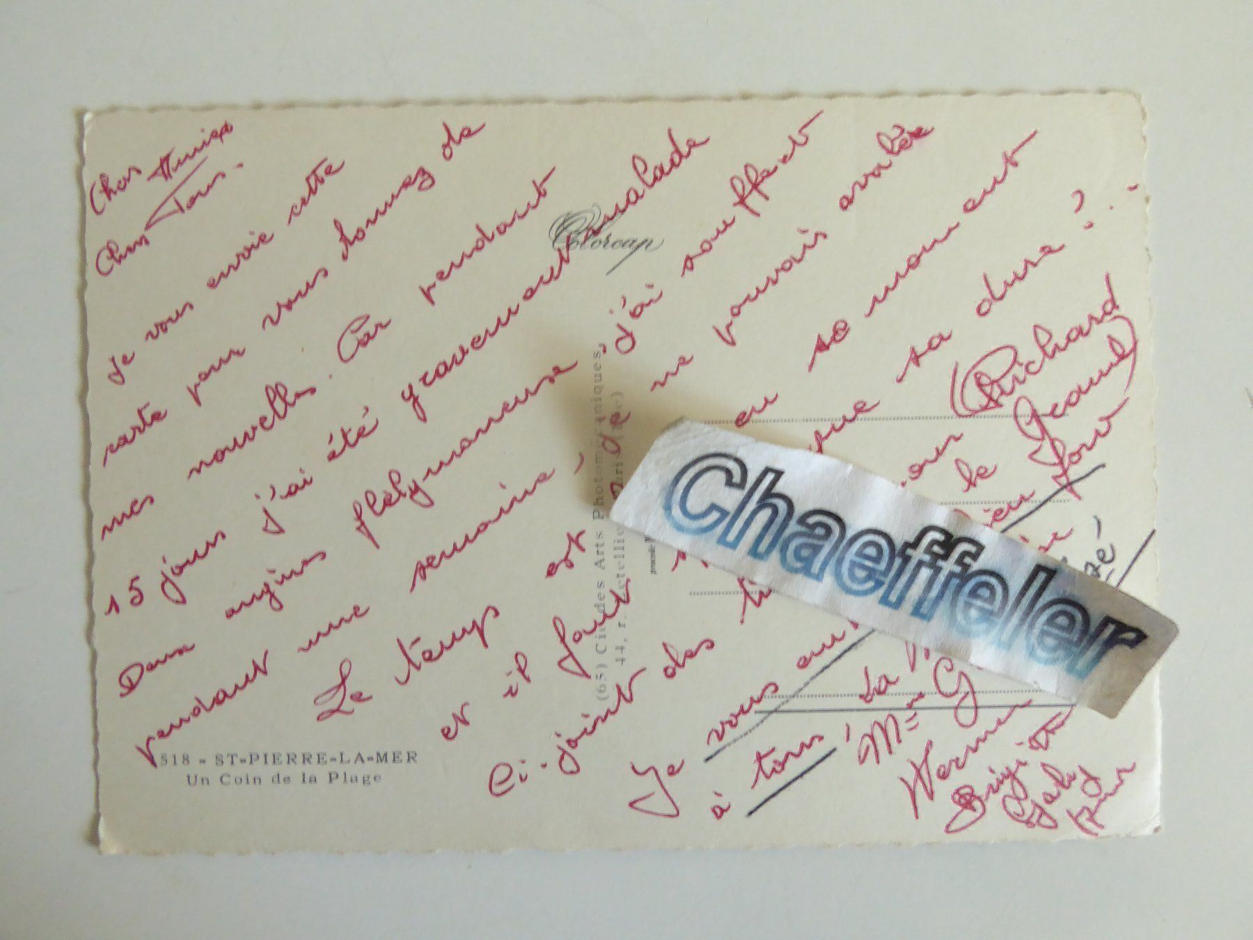 Cartoline postali: 1518 St. Pierre le Mer – Usato da Zürich venduto da Chaeffeler 1