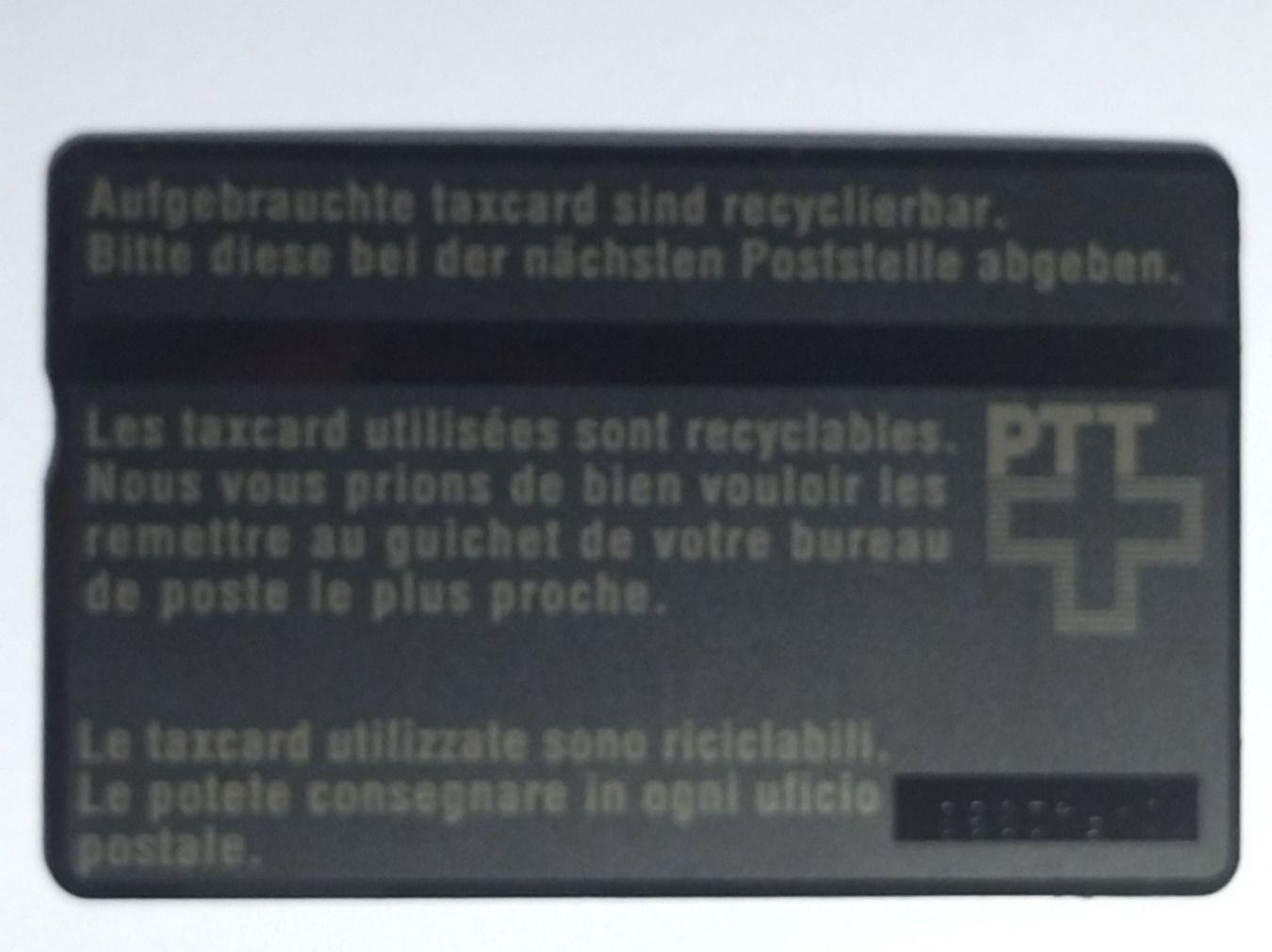 Schede telefoniche: PTT Taxcard – Usato da Ponto Valentino venduto da Mercante33 1