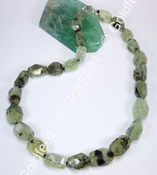 Catenine: Prehnit Kette ca. 54cm 925 Silber – Nuovo e nell'imballaggio originale da Oberglatt ZH venduto da Goldfee1 2