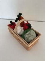 Handmade Crochet Vegetables in a Basket