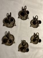 6 Antike Kerzenhalter, Kerzenständer, Messing, Vintage