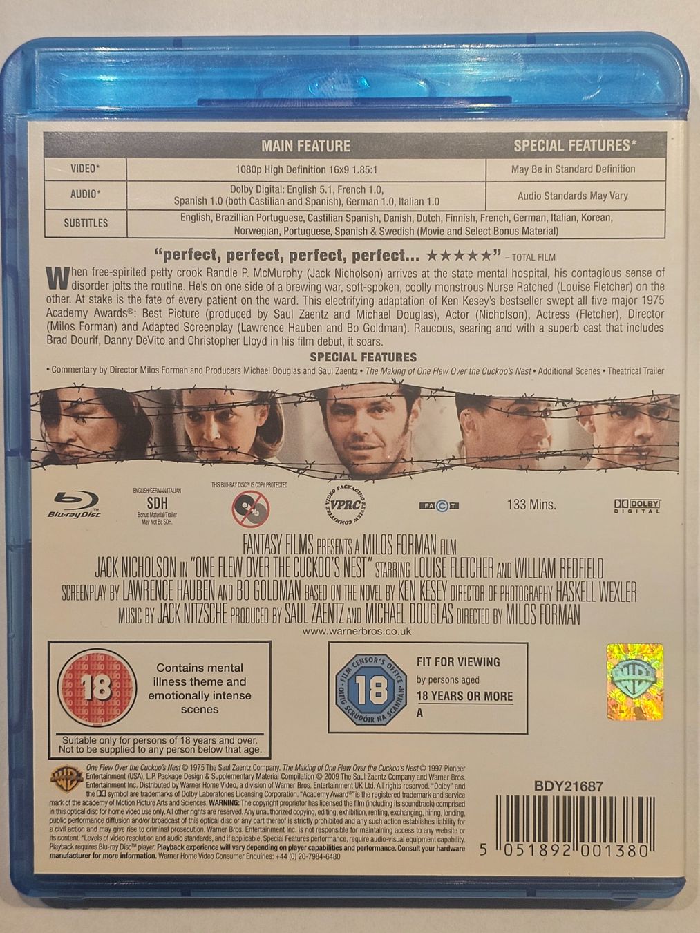 Tutti i DVDs: Blu-ray Einer flog über das Kuckucksnest – Usato da Würenlos venduto da Keks 1