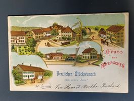 Litho PK / Gruss aus Räterschen - Depot Gelaufen 1902