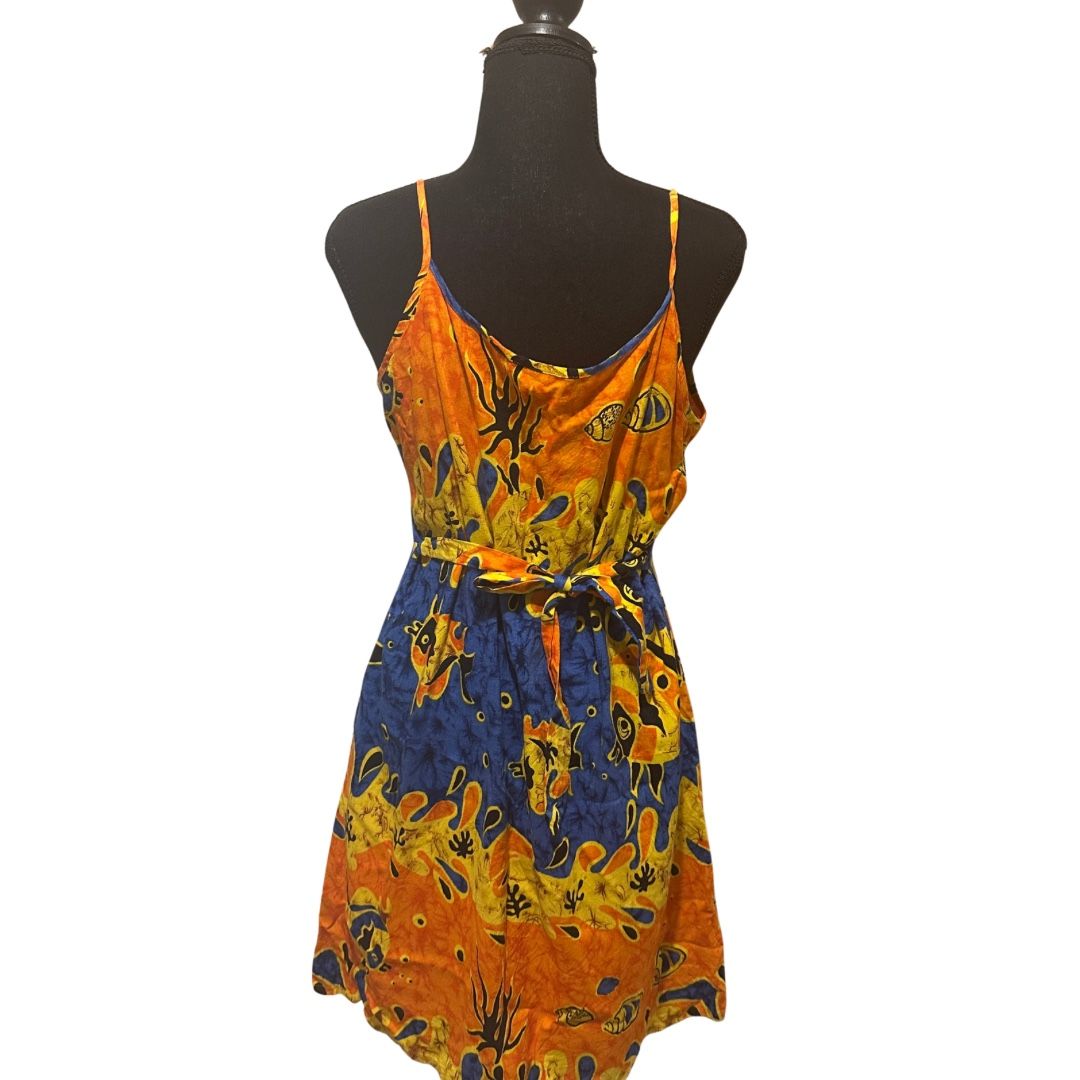 Vestiti: 90s Midi Summer Dress Fish Pattern M/L – Usato da Zofingen venduto da JumpInVintage 1