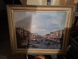 Canaletto Venedig Canal Grande, gerahmter Druck, Vintage