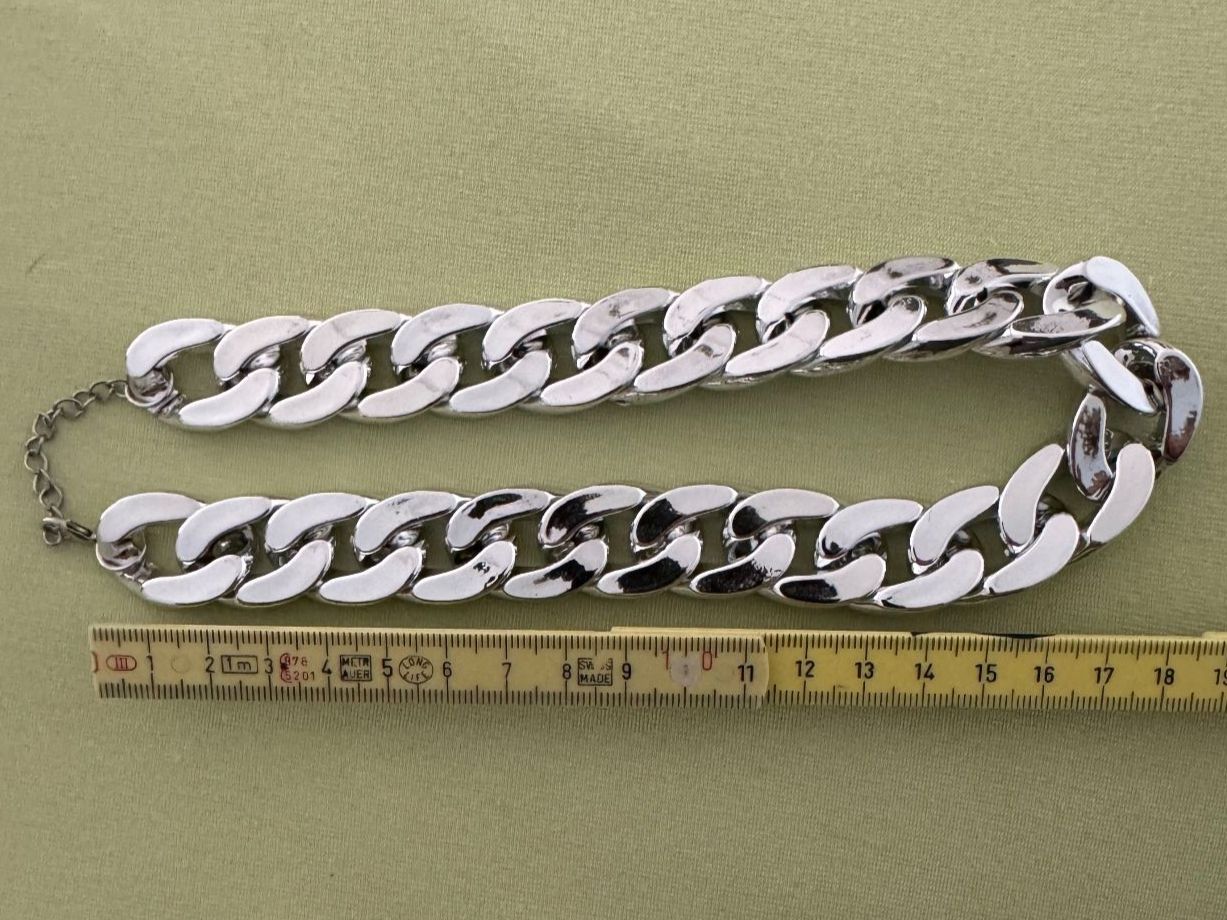 Catenine: Kette Silber Glanz Chunky Glieder Stil – Usato da Oberrohrdorf venduto da chilibiggi 2