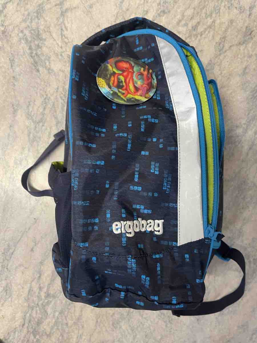 Ergobag Borse & Zaini: Schulrucksack Ergobag blau mit Motiv – Usato da Grüningen venduto da Thommyr