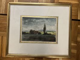 La ferme sous les nuages.