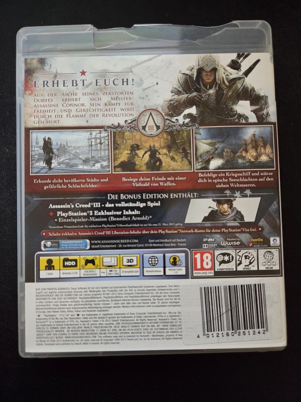 Sony Giochi: Assassin's Creed III CIB – Usato da Territet venduto da Cenh 1