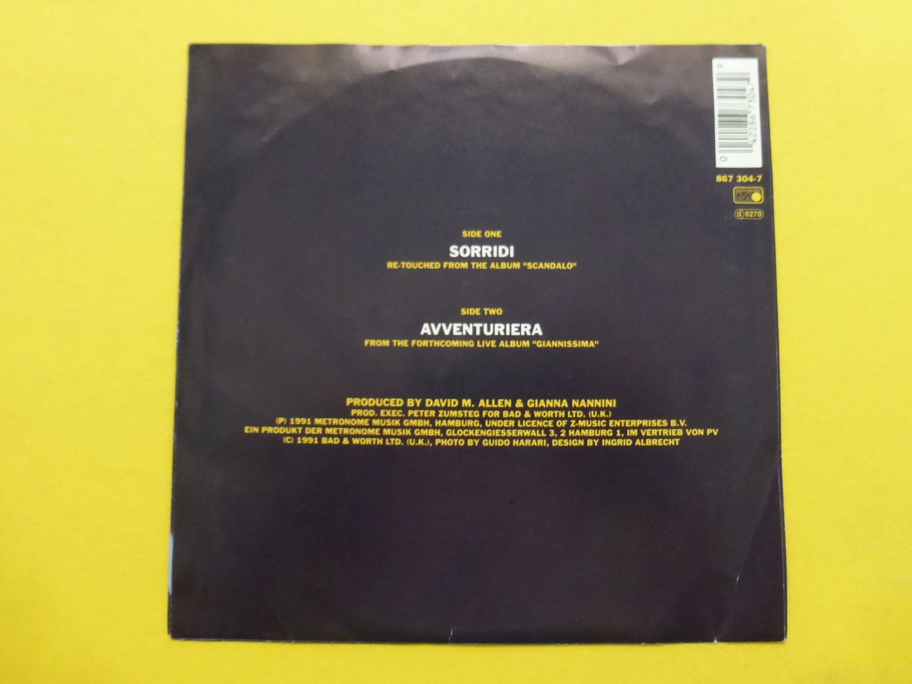 Dischi in vinile: Gianna Nannini – Sorridi – Usato da Zürich venduto da Swiss57 1