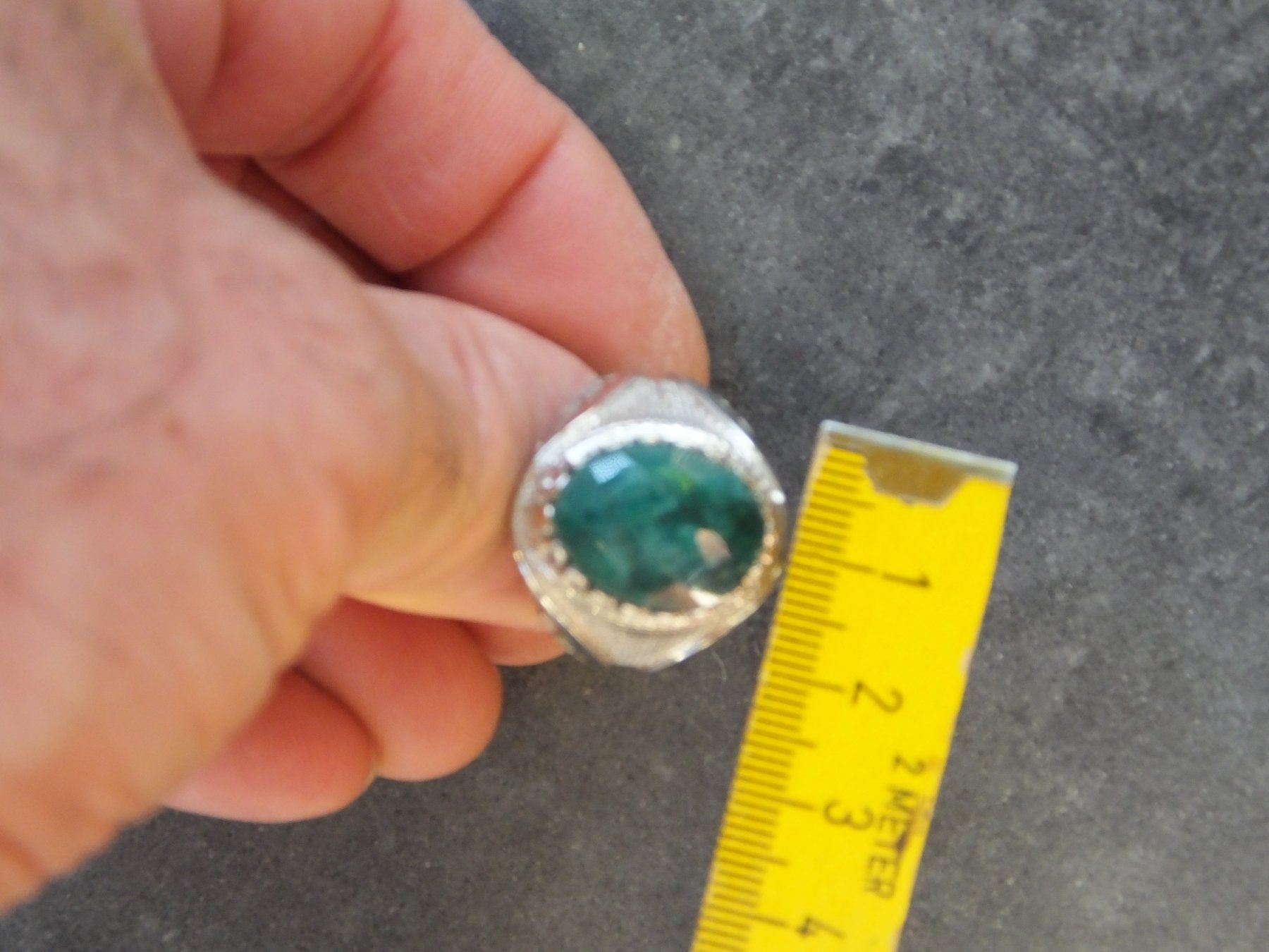 Ringe: Herrenring mit Echtem Emerald Stein – Neu (gemäss Beschreibung) aus Unterentfelden von l654321a 6