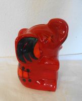 Rote Keramik-Elefant Spardose / Kässeli, Vintage