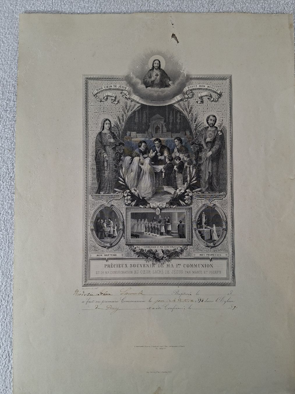 Libri: antikes sakrales Dokument, Kommunion 1891 – Usato da Grindelwald venduto da carro5