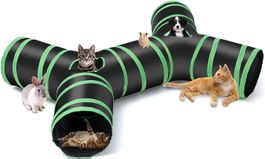 Katzenspielzeug Katzentunnel 4-Wege Spieltunnel Röhre +Tasch