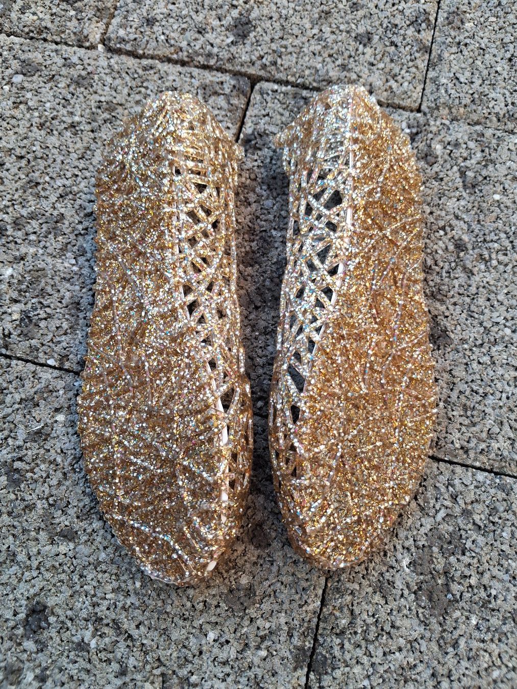 Scarpe da donna: Damen/Mädchen Ballerinas Gold Grösse 36 – Usato da Roggliswil venduto da buechi82 1