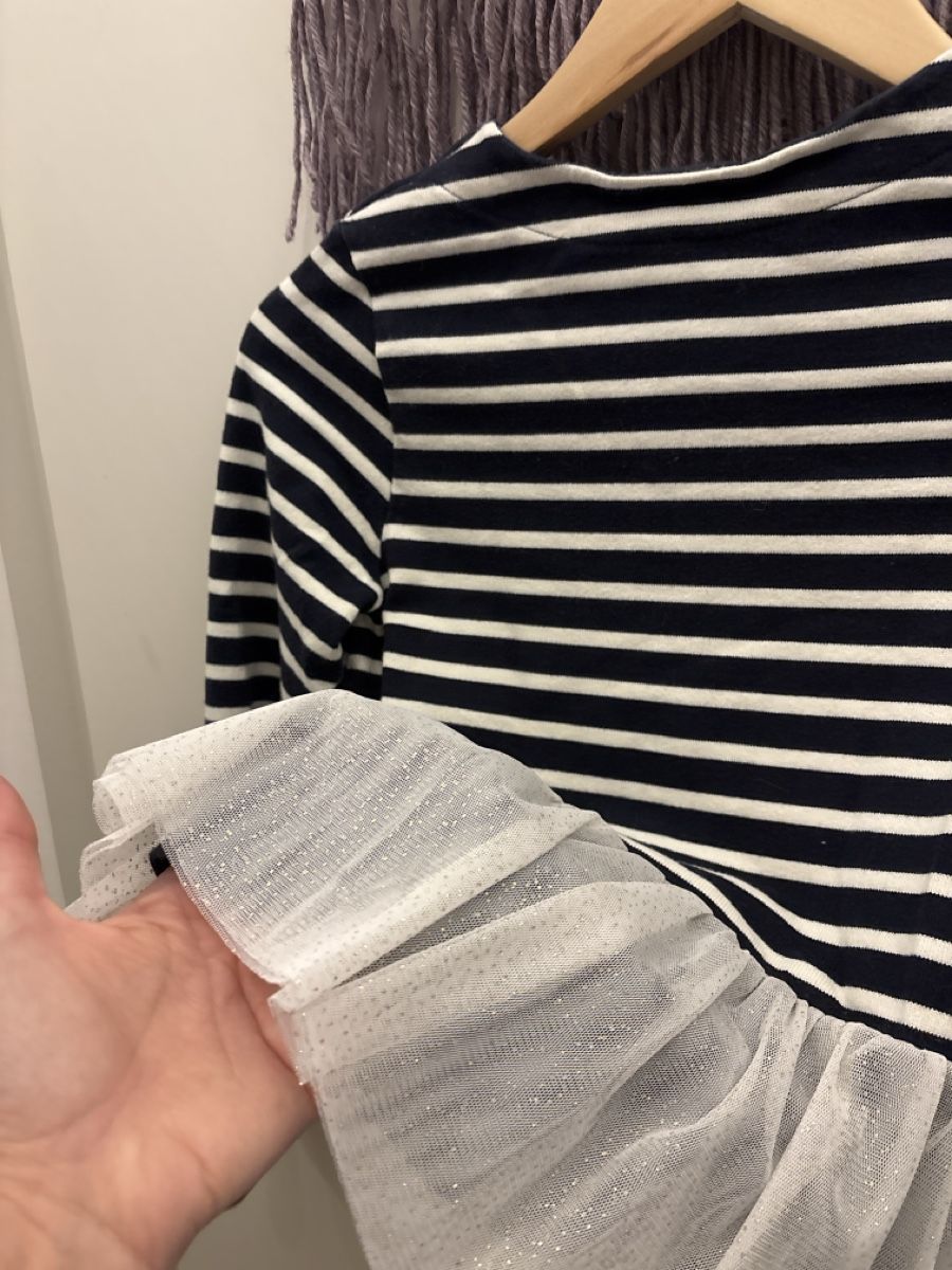 Petit Bateau Maglioni & Felpe: Petit Bateau Pullover, Gr.152, gestreift mit Tüll – Usato da St. Gallen venduto da heartbug 4
