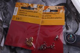 Quetschkalotten Silber/gold   –Edelsteinstube Rausverkauf