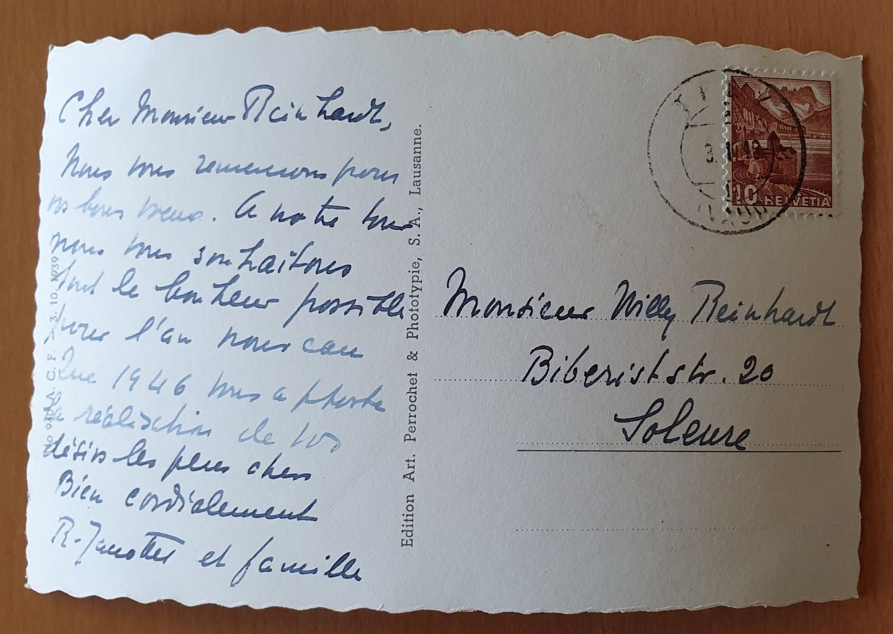 Cartoline postali: Trey - Institut Cornamusaz 1948 – Usato da Kreuzlingen venduto da Rschweiz1 1