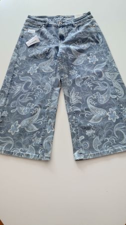 Blue Monkey Jeans Hose mit Paisley-Muster neu mit Etikett